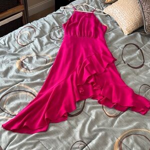 CeCe Hot Pink Asymmetrical Dress